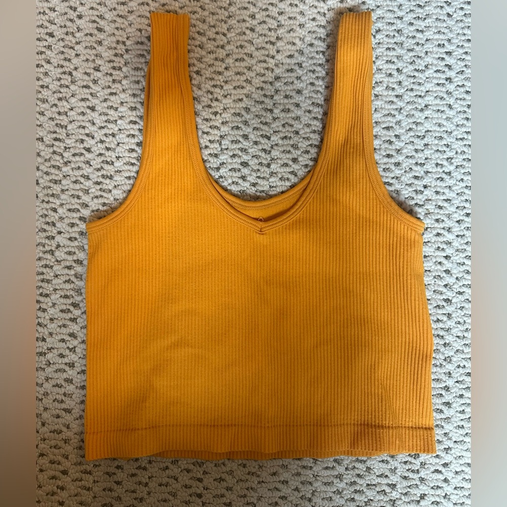 Suzette Collection Orange Ribbed Tank